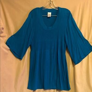 Just My Size teal Blue Women's lightweight sweater tunic/short dress size 2xl